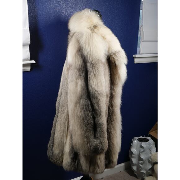 Gorgeous Platinum Blush Fox Fur Stroller Coat Jacket - Picture 4 of 6